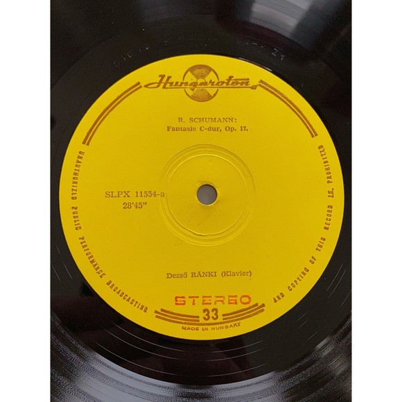 Robert Schumann Dezso Ranki LPX 11554 LP Vinyl Record Hungaroton Shrink EX Piano - Picture 4 of 6